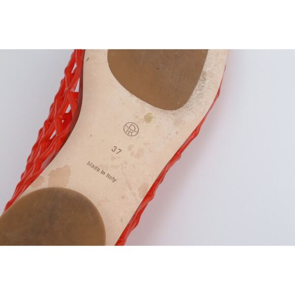 The Row Mara Red Fishnet Jelly PVC Cut Out Cage Flat Sandals Designer Shoes 37 - Picture 16 of 16